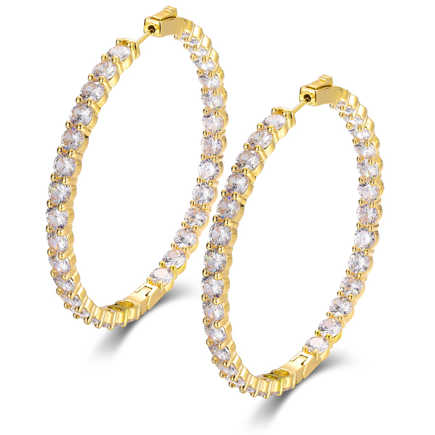 Moissanite Hoop Earrings