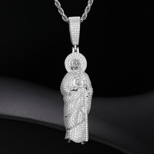 VVS Moissanite Jesus Pendant