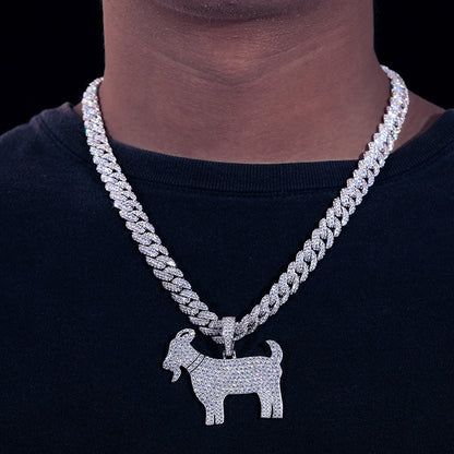 VVS Moissanite GOAT Pendant