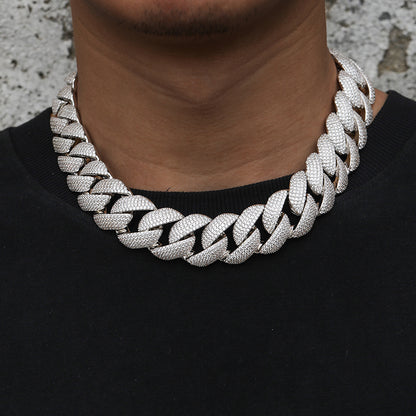 23MM Moissanite Cuban Link Necklace