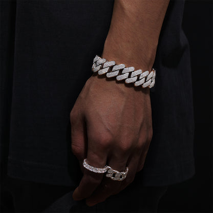 18MM Cuban Link Moissanite Bracelet