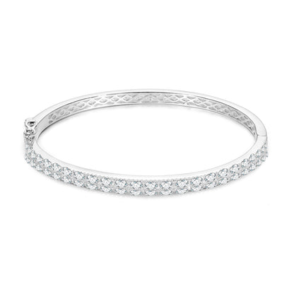 4mm 3 Row Classic Moissanite Bangle