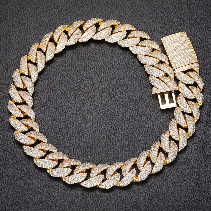 23MM Moissanite Cuban Link Necklace