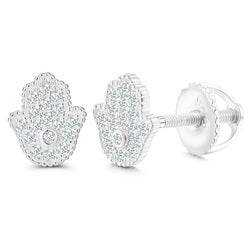 VVS Moissanite Hamsa Hand Earrings