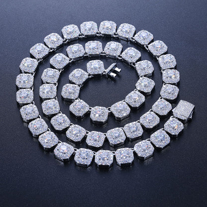 10MM Square VVS Moissanite Tennis Chain