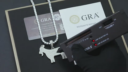 VVS Moissanite GOAT Pendant