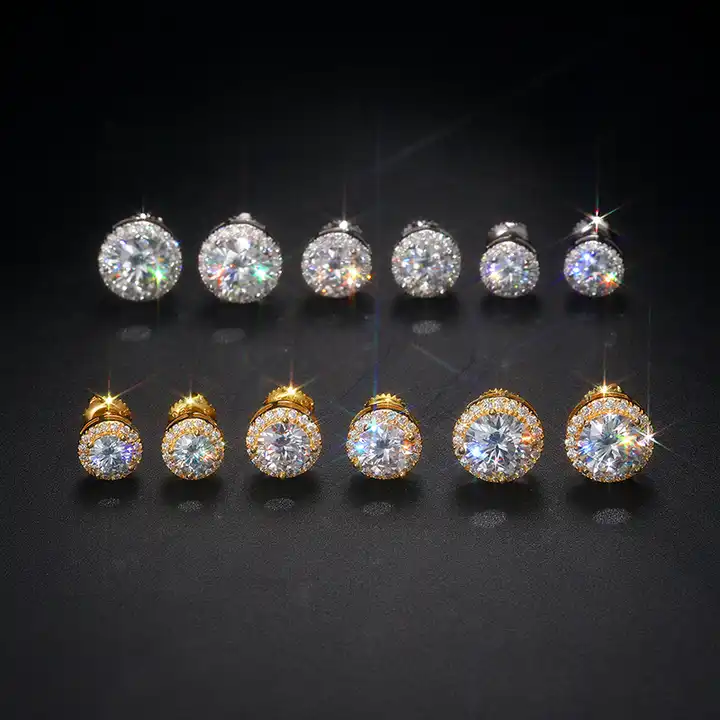 Moissanite VVS Stud Earrings